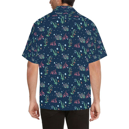 Seaweed Print Design LKS306 Men's Hawaiian Shirt
