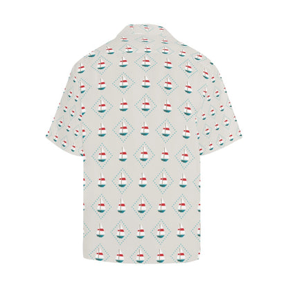 Sailboat Print Design LKS301 Men's Hawaiian Shirt