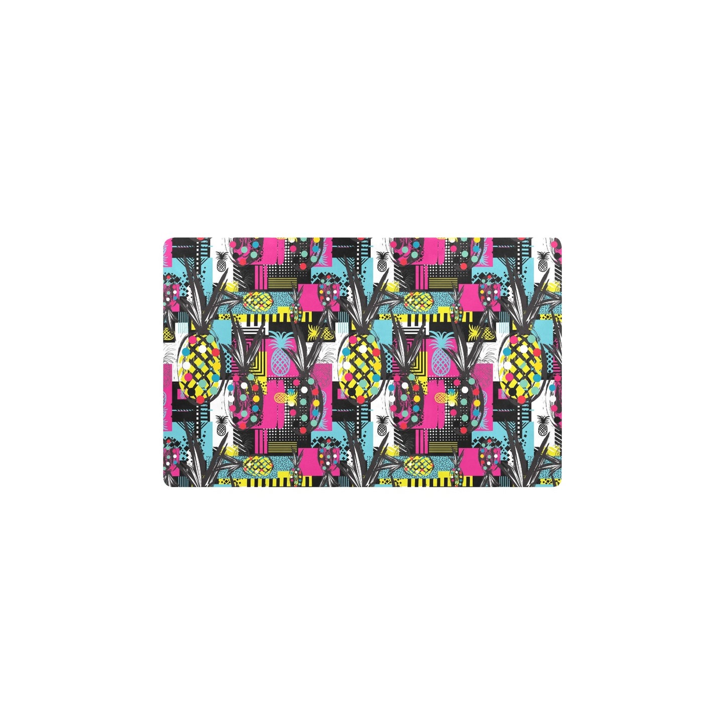 Pop Art Pineapple Pattern Print Design A02 Kitchen Mat
