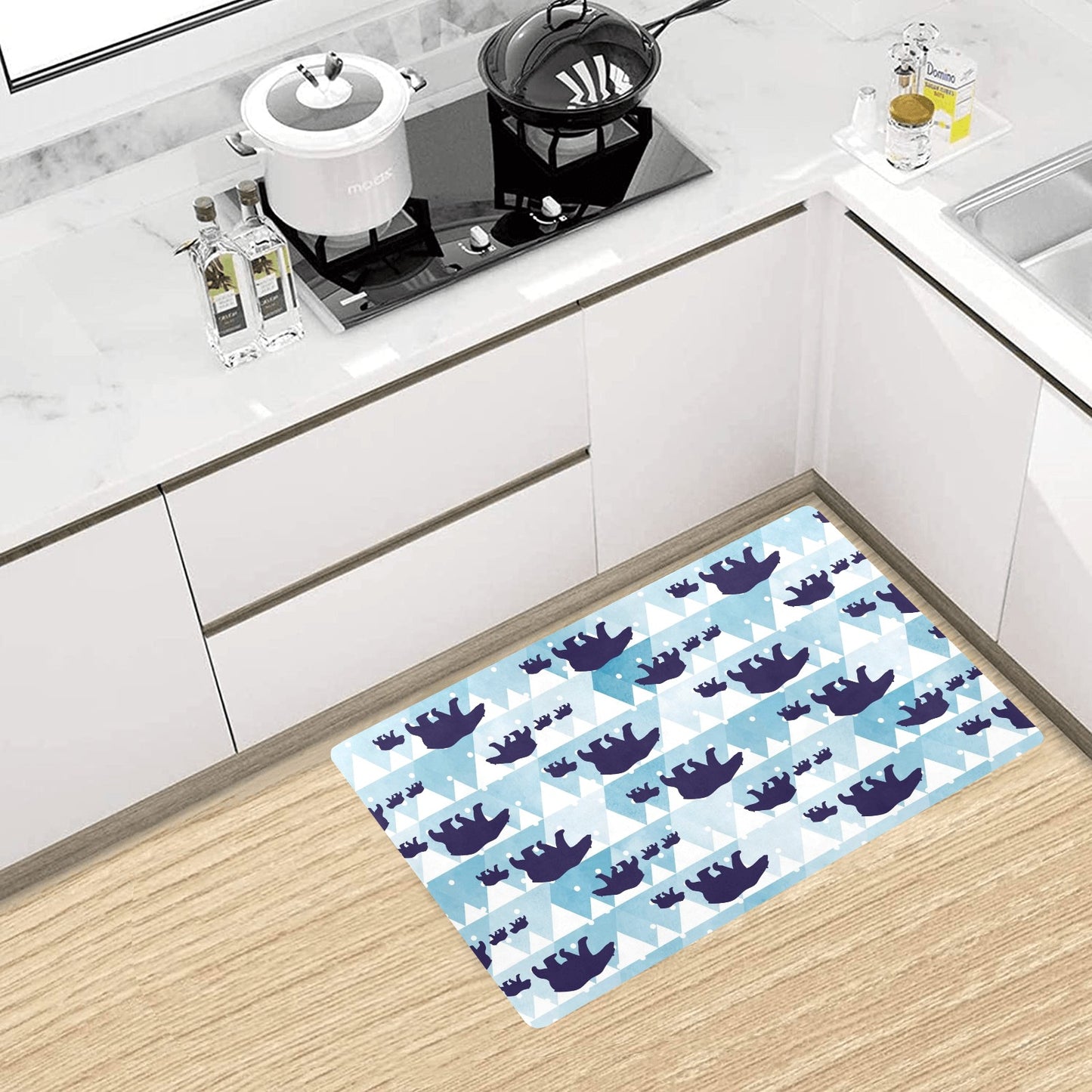 Bear Pattern Print Design BE01 Kitchen Mat