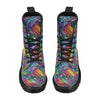 Feather Multicolor Design Print Women's Boots