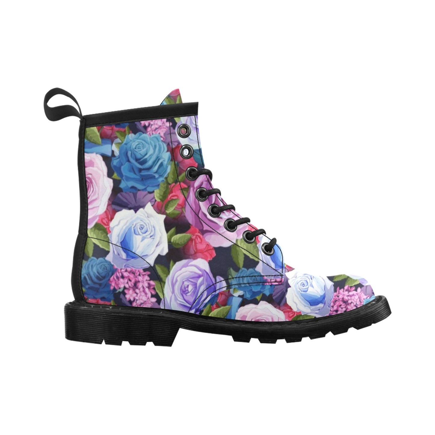 Rose Pattern Print Design RO09 Women's Boots