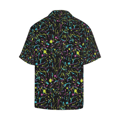 Splatter Multicolor Print Design LKS302 Men's Hawaiian Shirt
