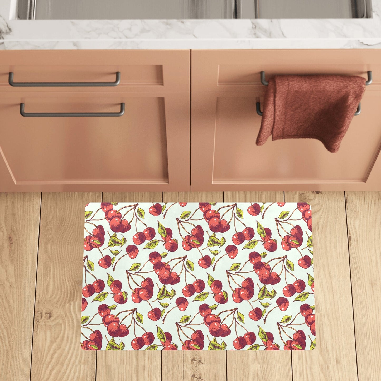 Cherry Hand Draw Kitchen Mat
