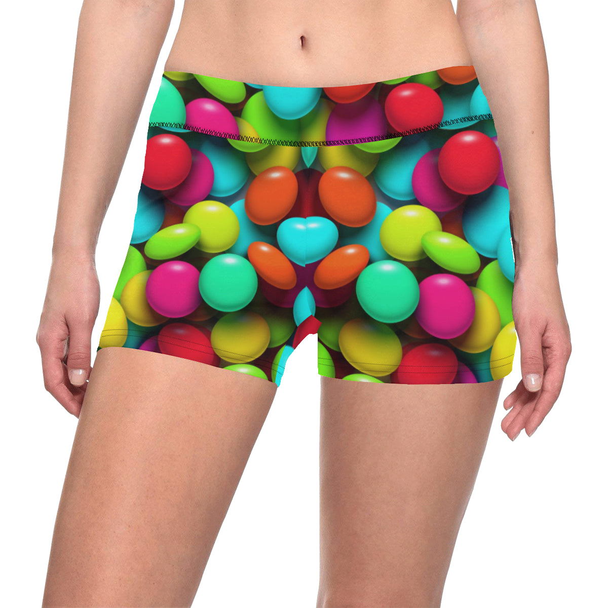 Candy Pattern Print Design CA03 Yoga Shorts