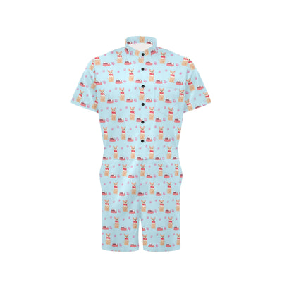 Chihuahua Pattern Print Design 05 Men's Romper