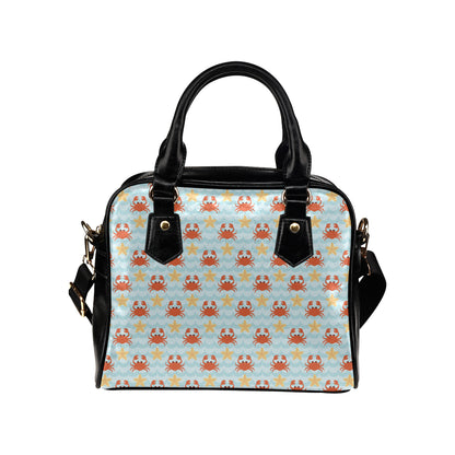 Crab Pattern Print Design 03 Shoulder Handbag