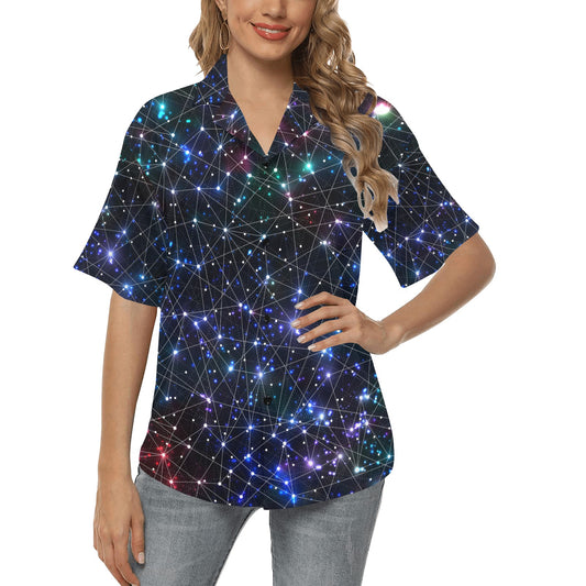 Cosmic Pattern Print Design 01 Women's Hawaiian Shirt