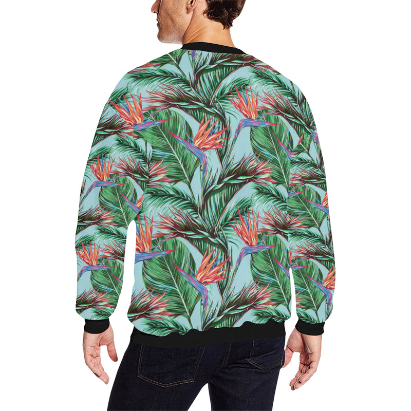 Bird Of Paradise Pattern Print Design BOP01 Men Long Sleeve Sweatshirt