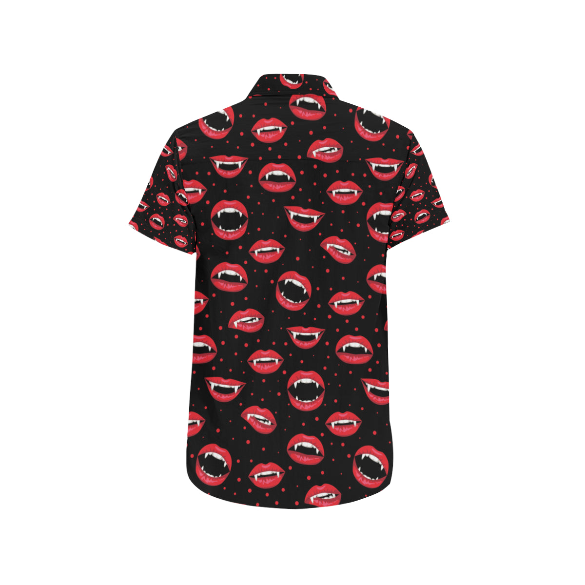 Halloween Pattern Print Design 01 Men's Short Sleeve Button Up Shirt