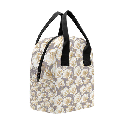 Anemone Pattern Print Design AM05 Insulated Lunch Bag