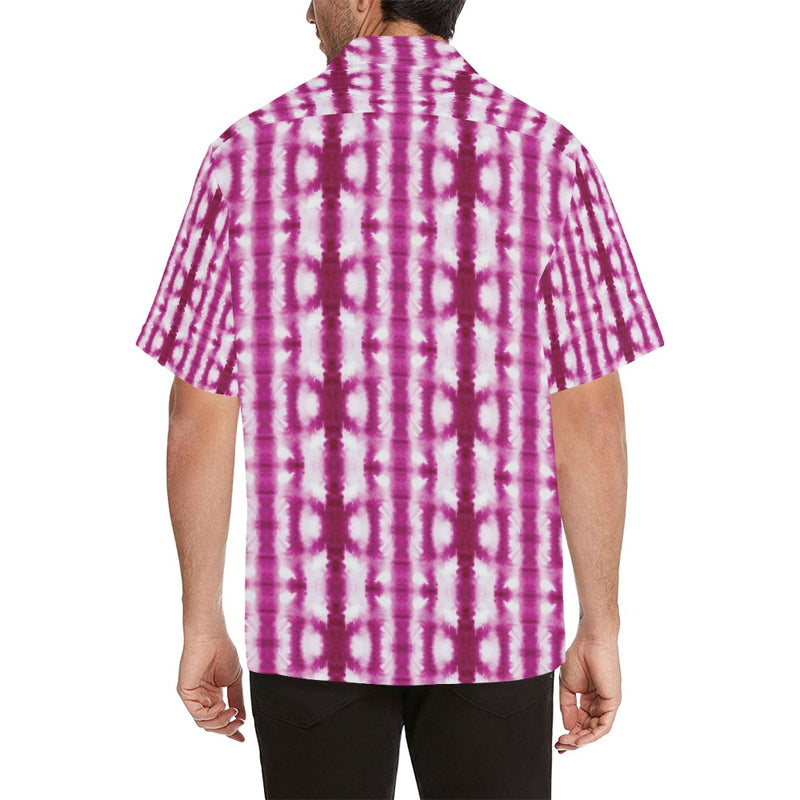 Tie Dye Dark Pink Print Design LKS303 Men's Hawaiian Shirt