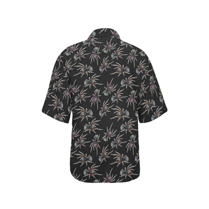 Tarantula Print Design LKS402 Women's Hawaiian Shirt