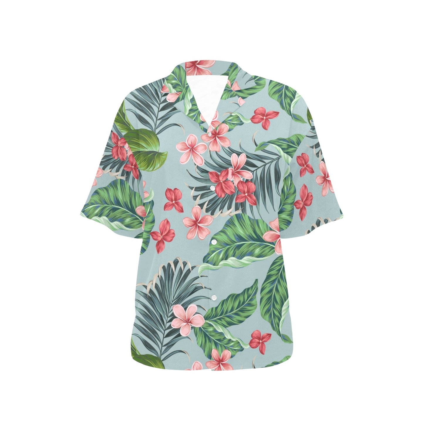 Plumeria Pattern Print Design PM027 Women's Hawaiian Shirt