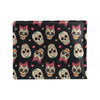 Sugar Skull Pink Bow Themed Print Men's ID Card Wallet