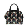 Buffalo Head Boho Style Pattern Print Design 01 Shoulder Handbag