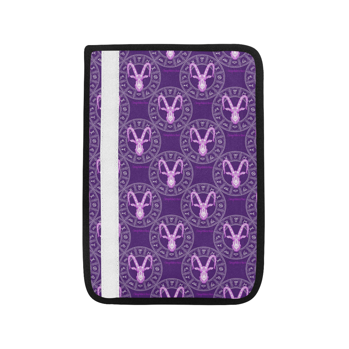Capricorn Zodiac Pattern Print Design 04 Car Seat Belt Cover