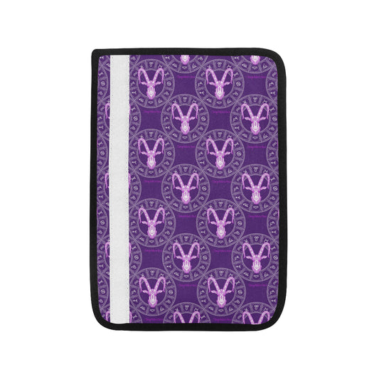 Capricorn Zodiac Pattern Print Design 04 Car Seat Belt Cover