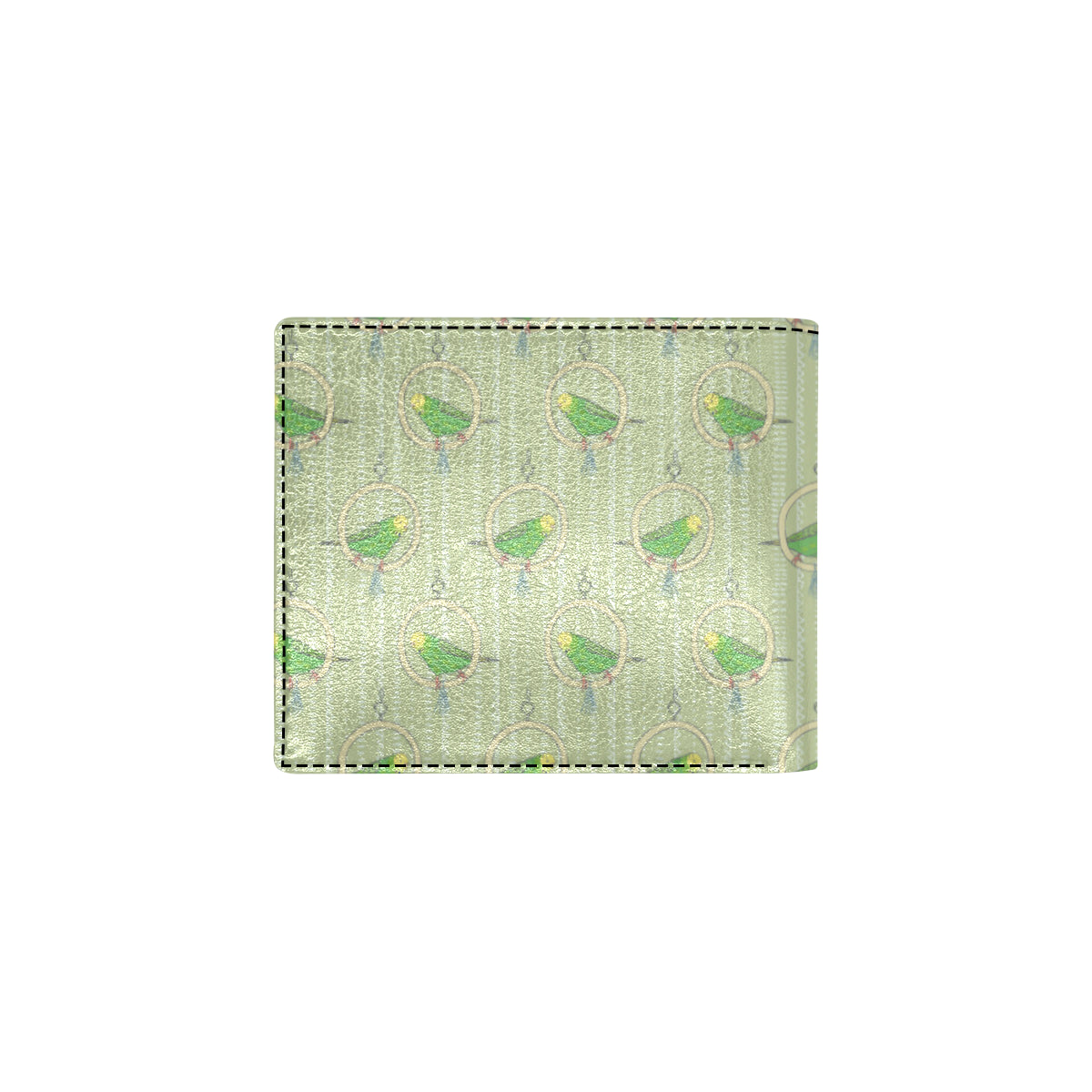 Budgerigar Pattern Print Design 02 Men's ID Card Wallet