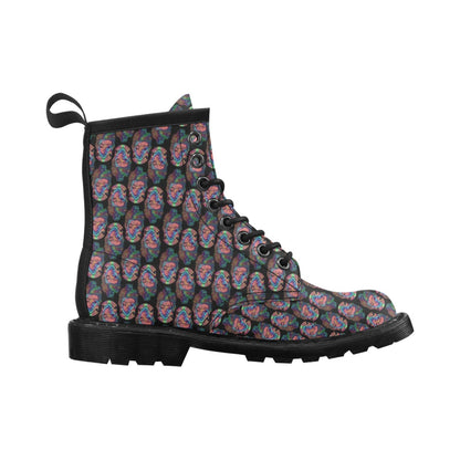 Buddha Head Colorful Print Women's Boots