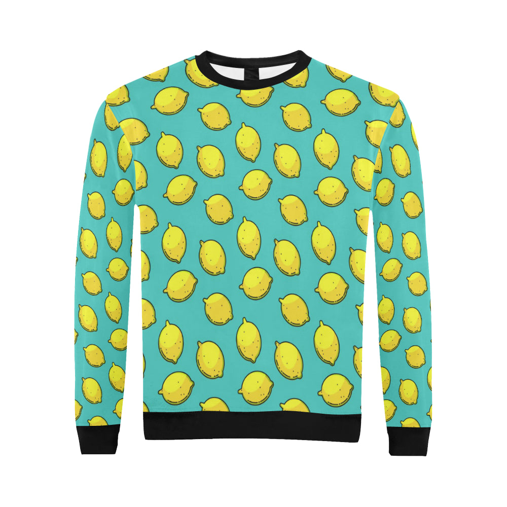 Lemon Pattern Print Design LM04 Men Long Sleeve Sweatshirt