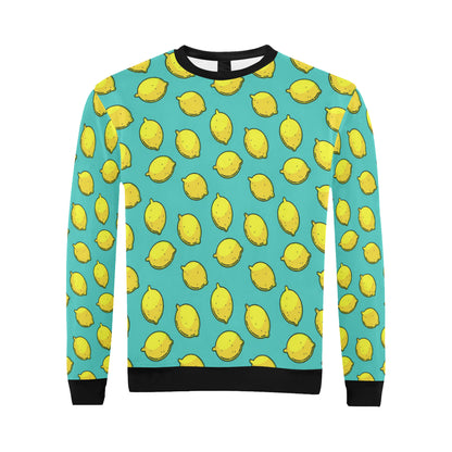 Lemon Pattern Print Design LM04 Men Long Sleeve Sweatshirt