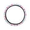 Cherry Blossom Pattern Print Design 01 Steering Wheel Cover with Elastic Edge