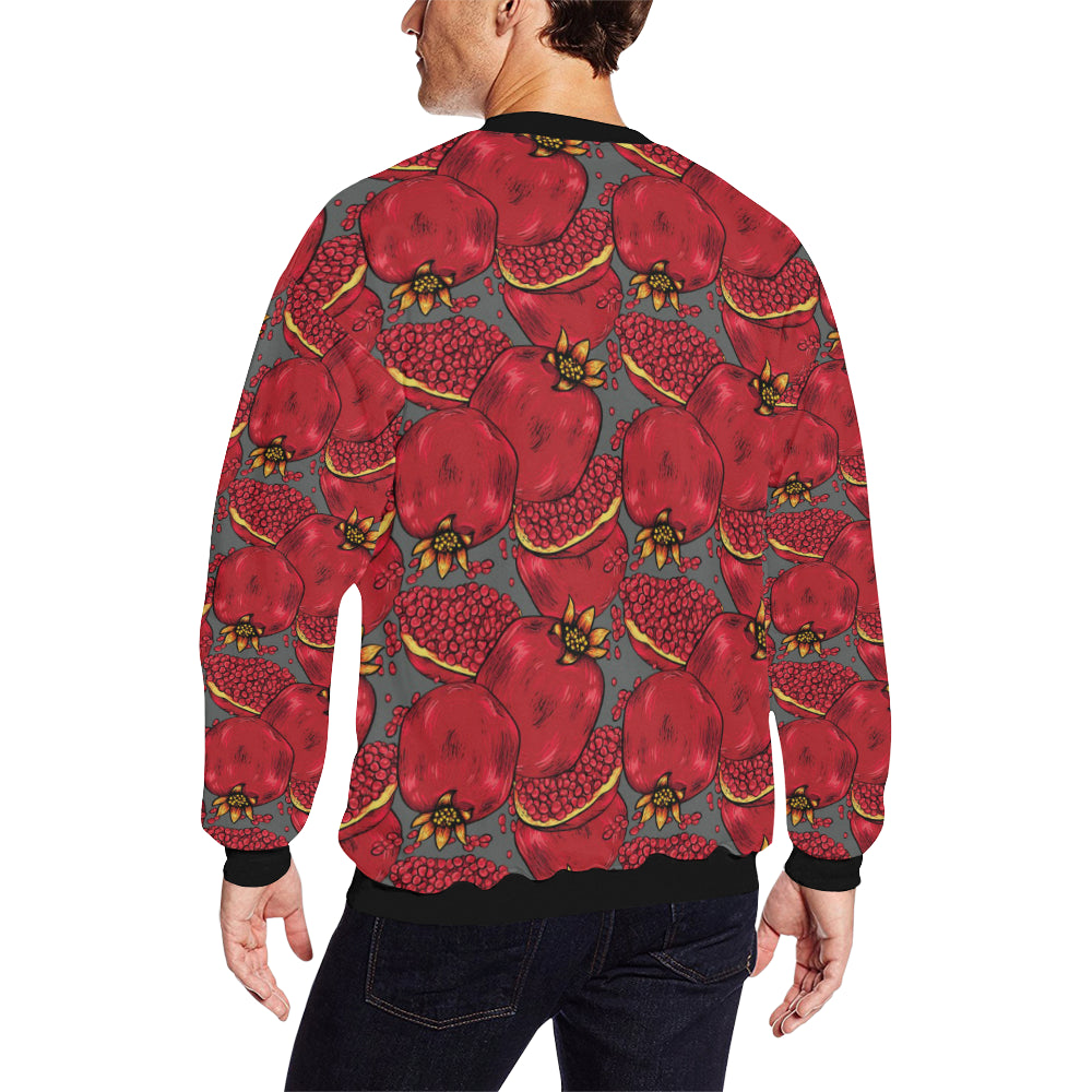 Pomegranate Pattern Print Design PG05 Men Long Sleeve Sweatshirt