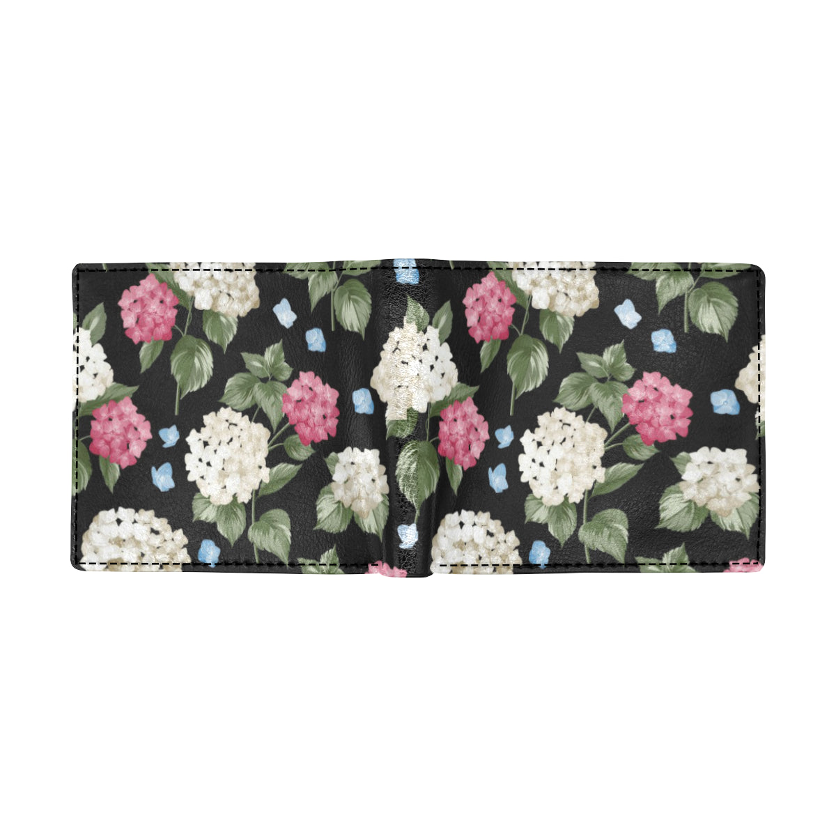 Hydrangea Pattern Print Design HD09 Men's ID Card Wallet