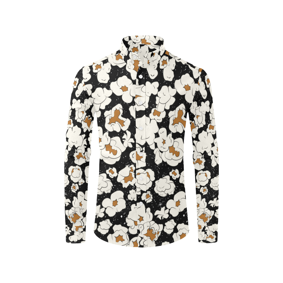 Popcorn Pattern Print Design A02 Men's Long Sleeve Shirt