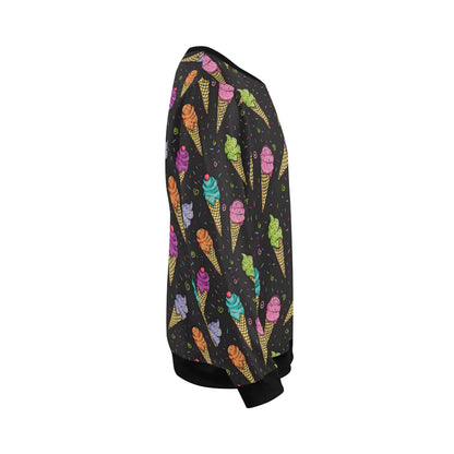 Ice Cream Pattern Print Design IC06 Men Long Sleeve Sweatshirt