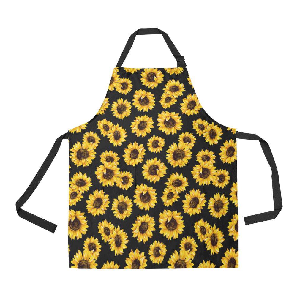 Sunflower Pattern Print Design SF05 Apron with Pocket