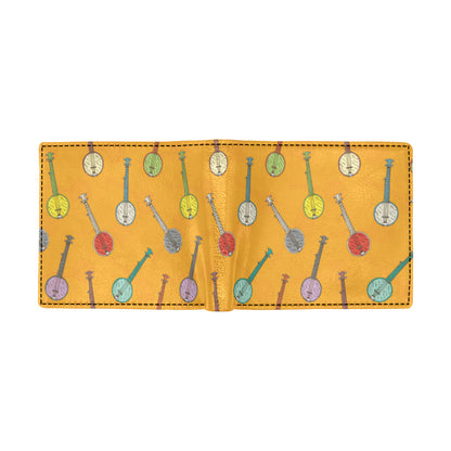 Banjo Pattern Print Design 02 Men's ID Card Wallet