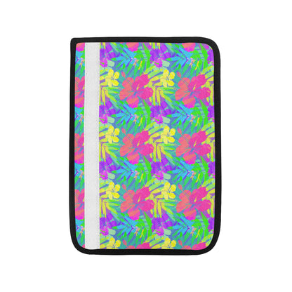 Neon Tropical Pattern Print Design A03 Car Seat Belt Cover
