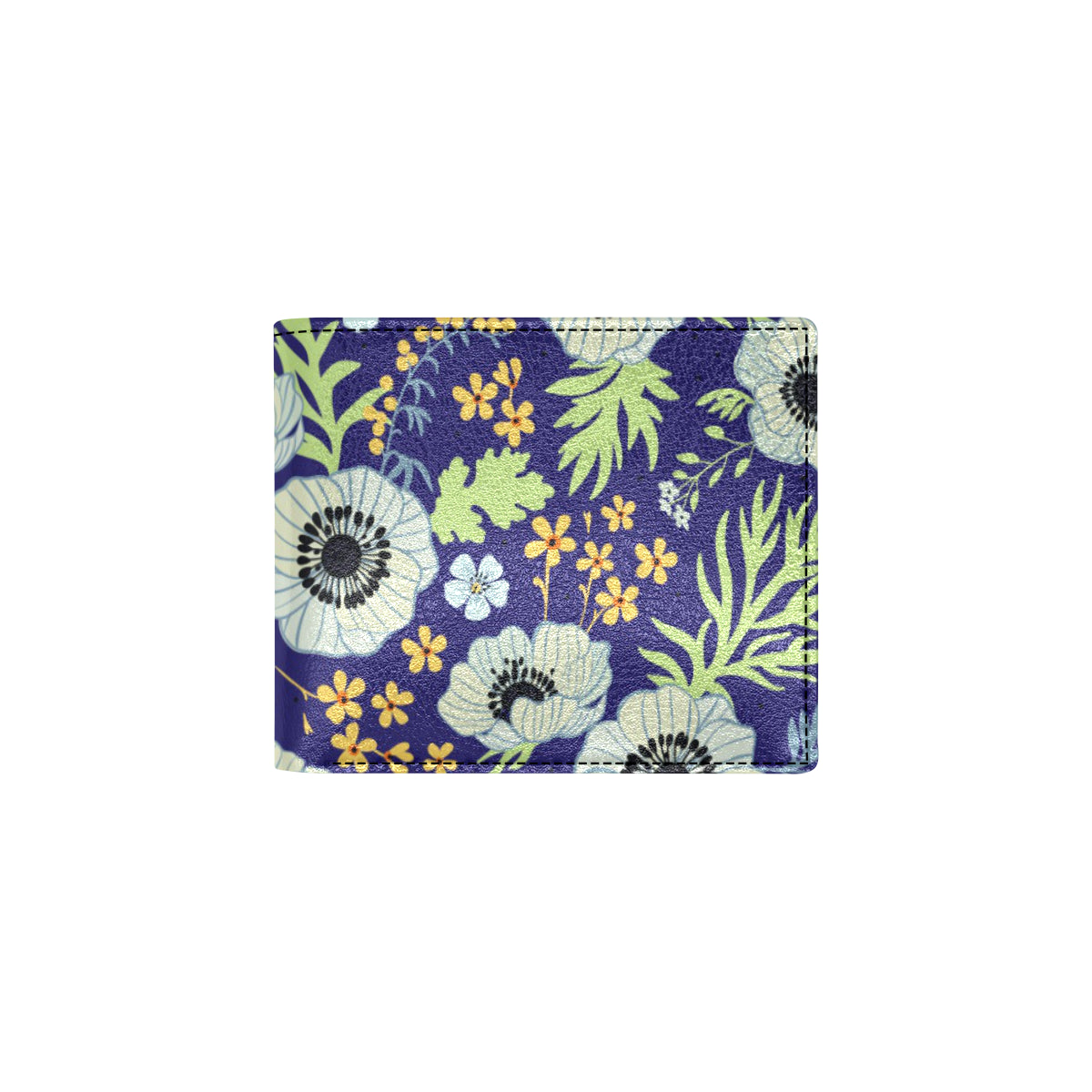 Anemone Pattern Print Design AM06 Men's ID Card Wallet