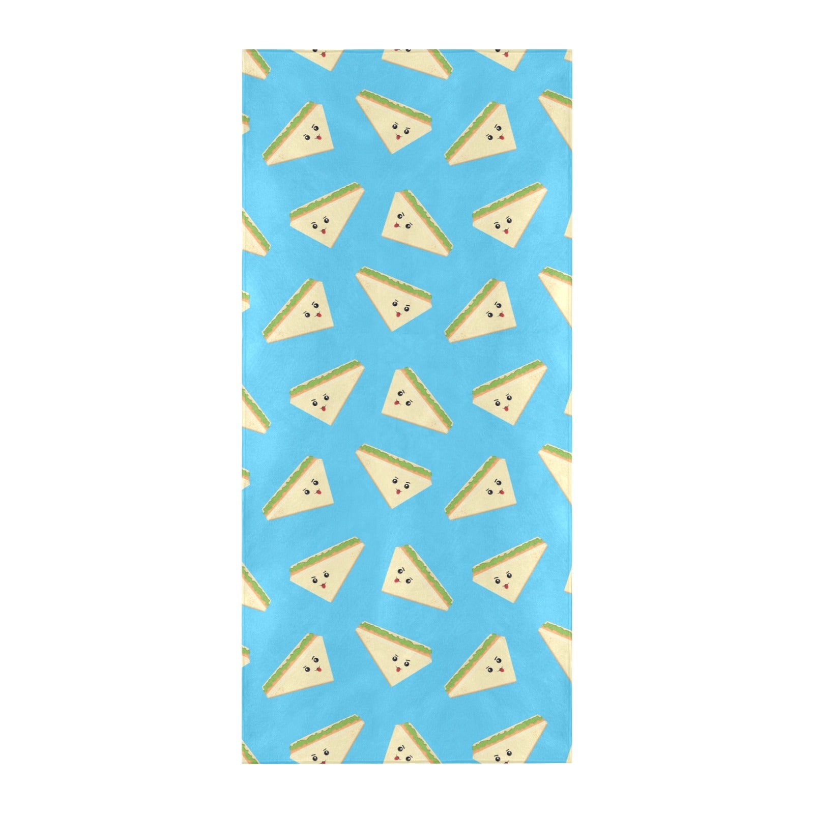 Sandwich Emoji Print Design LKS305 Beach Towel 32" x 71"