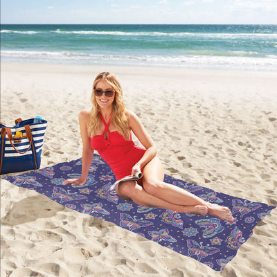 Butterfly Print Design LKS303 Beach Towel 32" x 71"