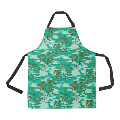 Palm Tree Pattern Print Design A01 Apron with Pocket