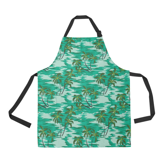 Palm Tree Pattern Print Design A01 Apron with Pocket