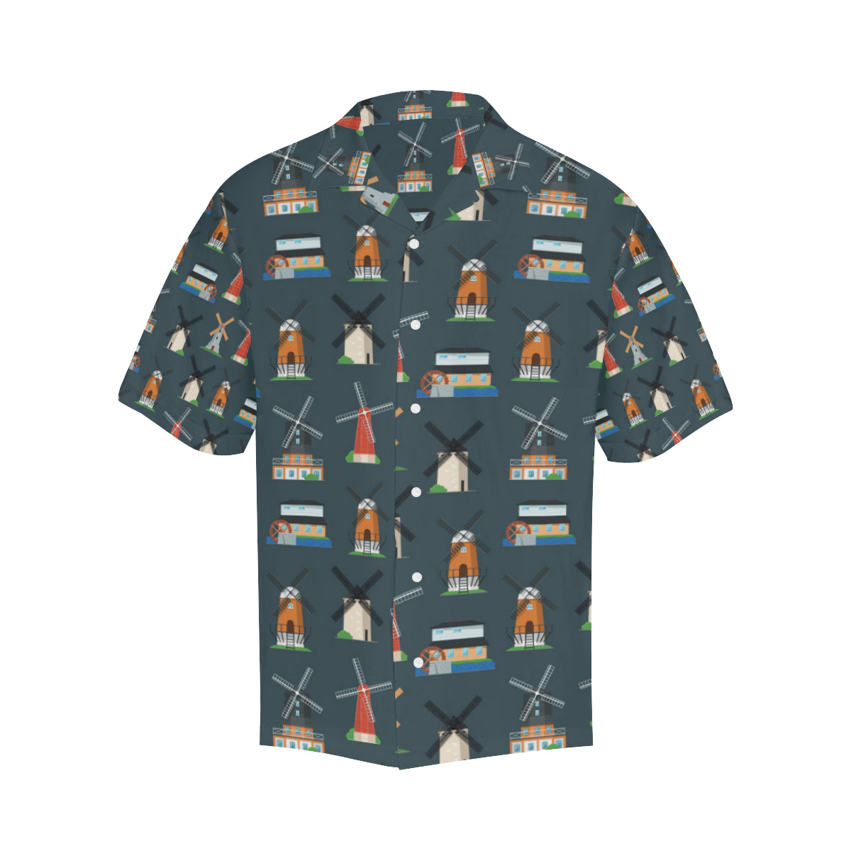 Windmill Pattern Print Design 04 Men's Hawaiian Shirt