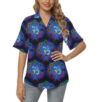 Chakra Zen Yoga OM Women's Hawaiian Shirt