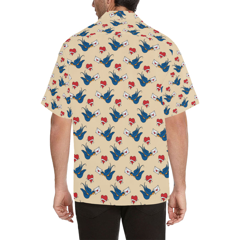 Swallow Bird Pattern Print Design 05 Men's Hawaiian Shirt