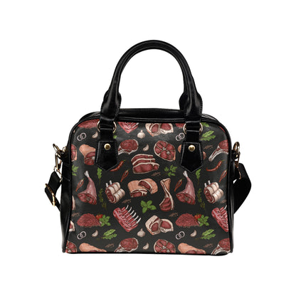 Meat Pattern Print Design 02 Shoulder Handbag