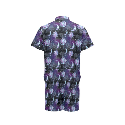 Sun Moon Print Design LKS303 Men's Romper