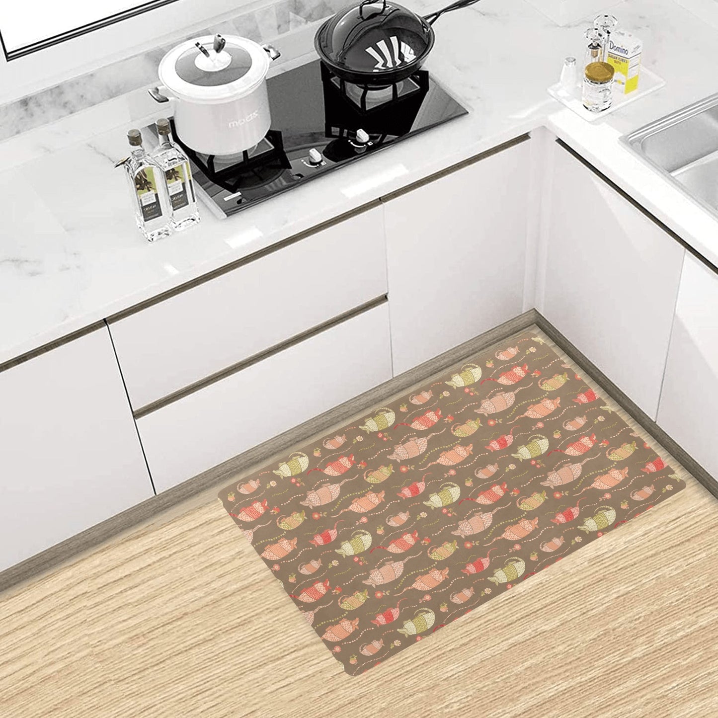 Armadillo Pattern Print Design 04 Kitchen Mat