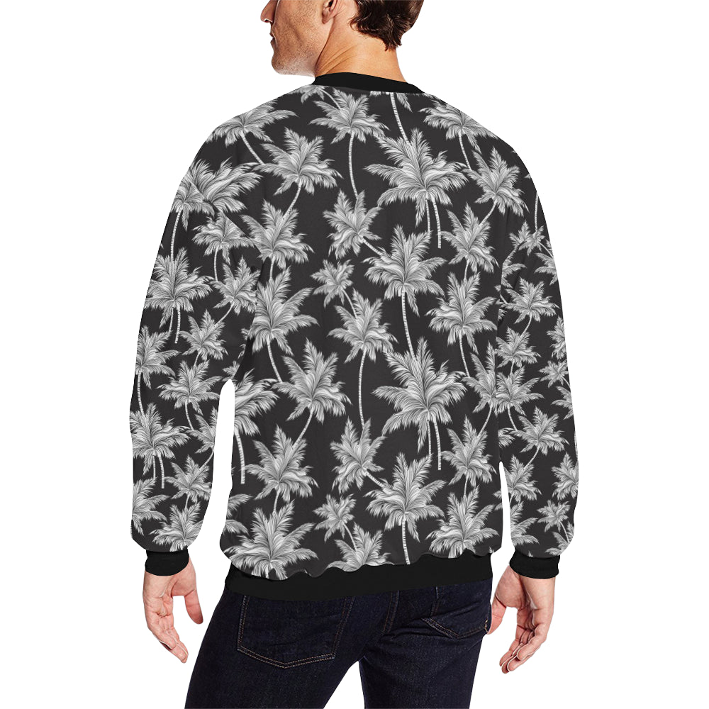 Palm Tree Pattern Print Design PT03 Men Long Sleeve Sweatshirt