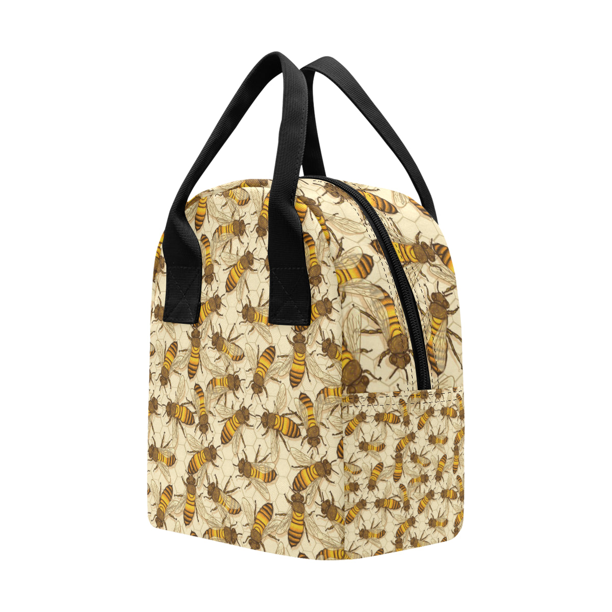 Bee Pattern Print Design BEE05 Insulated Lunch Bag