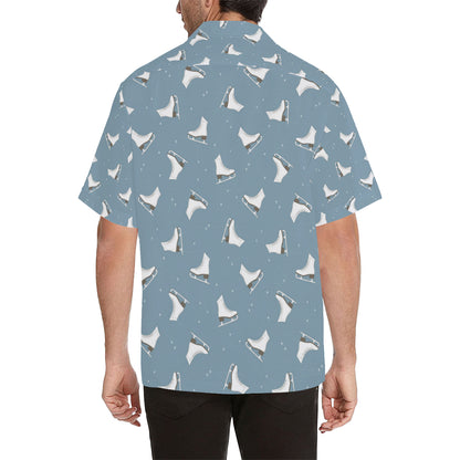 Ice Skate Pattern Print Design 02 Men's Hawaiian Shirt