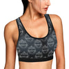 Christian Heart Tattoo Style Sports Bra