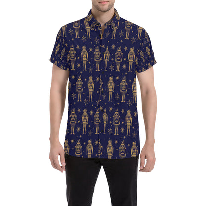 Nutcracker Pattern Print Design A05 Men's Short Sleeve Button Up Shirt
